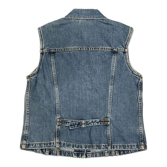 Vintage Levi’s Red Tab Made In USA Size Large MIS Denim Biker Vest - Picture 2 of 4